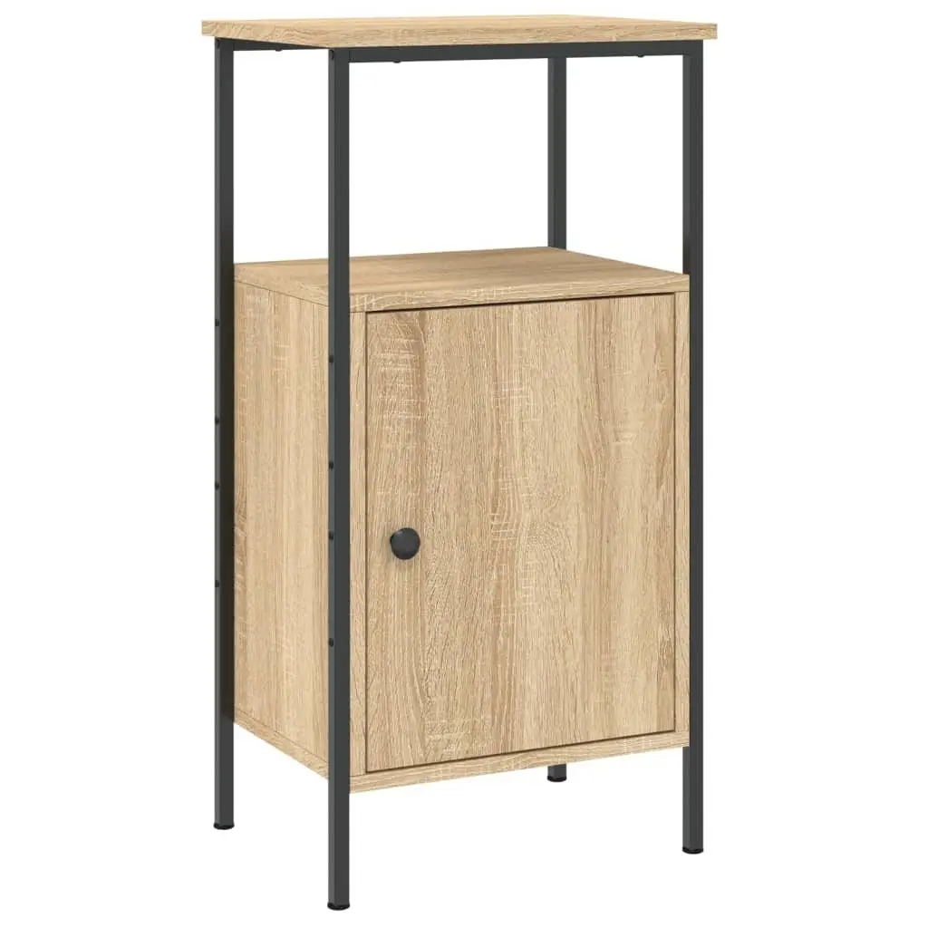 Bedside Cabinets Brown 41x31x80 cm Engineered Wood Industrial Nightstand 2 Piece