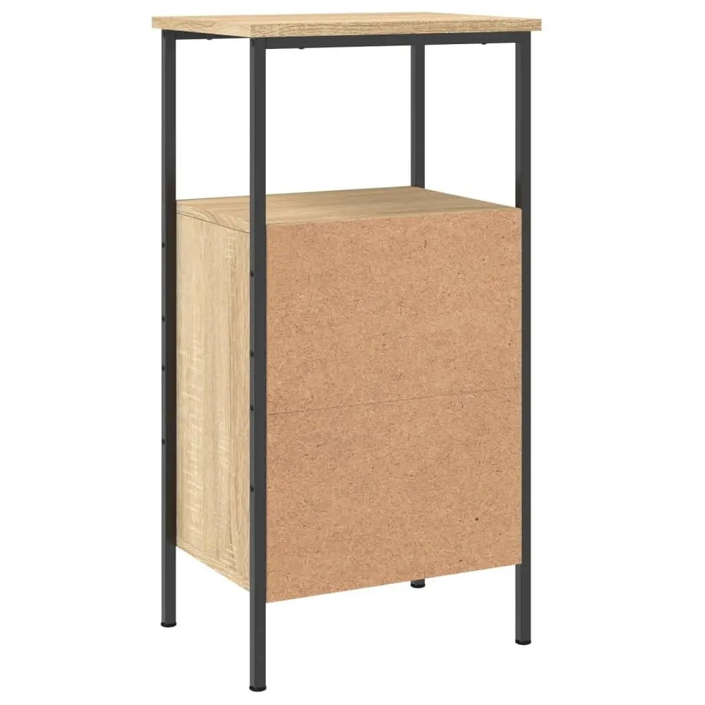 Bedside Cabinets Brown 41x31x80 cm Engineered Wood Industrial Nightstand 2 Piece