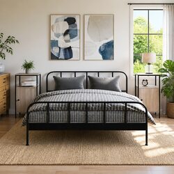 Grey Sonoma Nightstands - Compact and Sturdy Set of 2