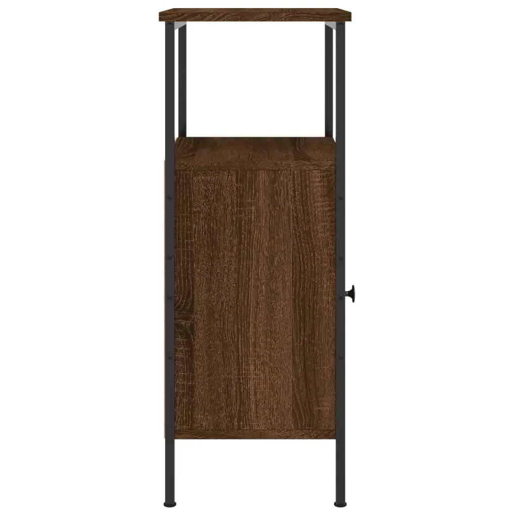 Bedside Cabinets Brown Oak 41x31x80cm Industrial Style Storage Nightstand 2 Piece