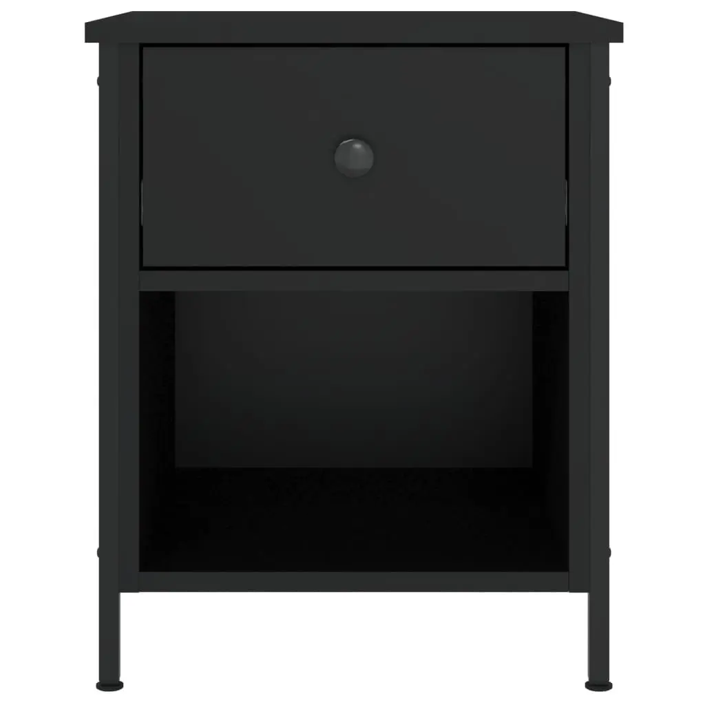 Bedside Cabinets Black 40x42x50 cm Storage Nightstand