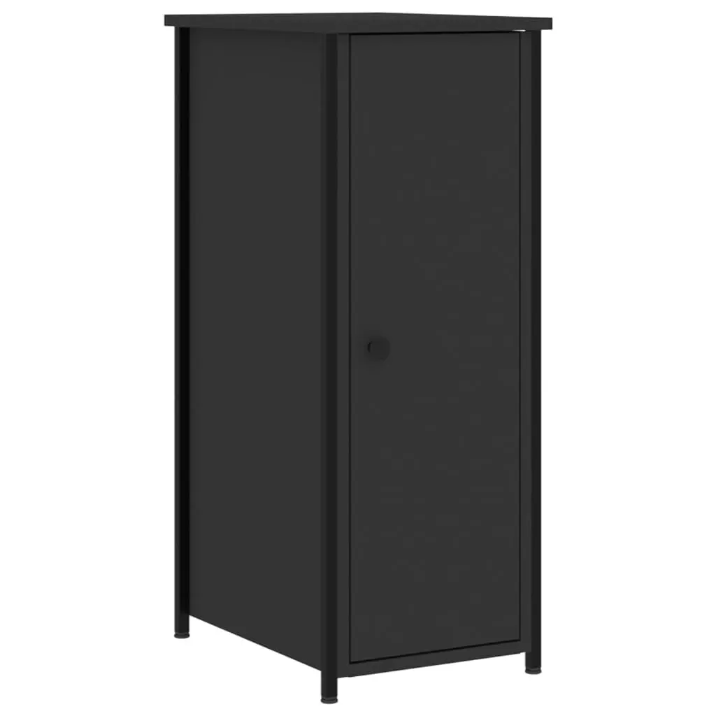 Bedside Cabinets Black 32x42x80 cm Industrial Nightstand Storage 2 Piece