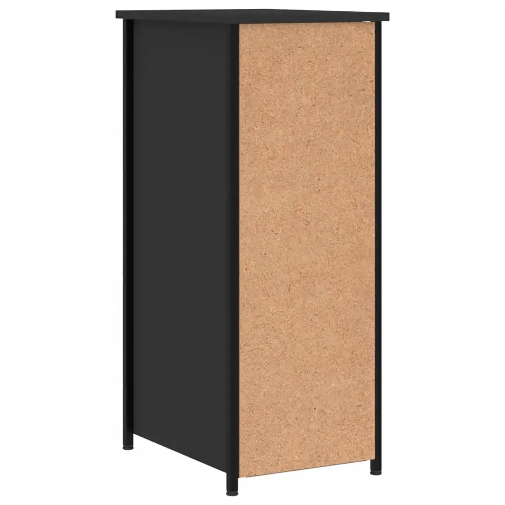 Bedside Cabinets Black 32x42x80 cm Industrial Nightstand Storage 2 Piece