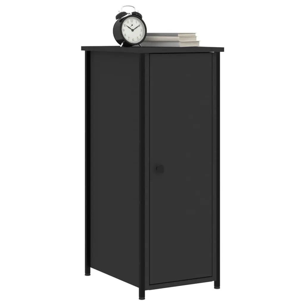 Bedside Cabinets Black 32x42x80 cm Industrial Nightstand Storage 2 Piece