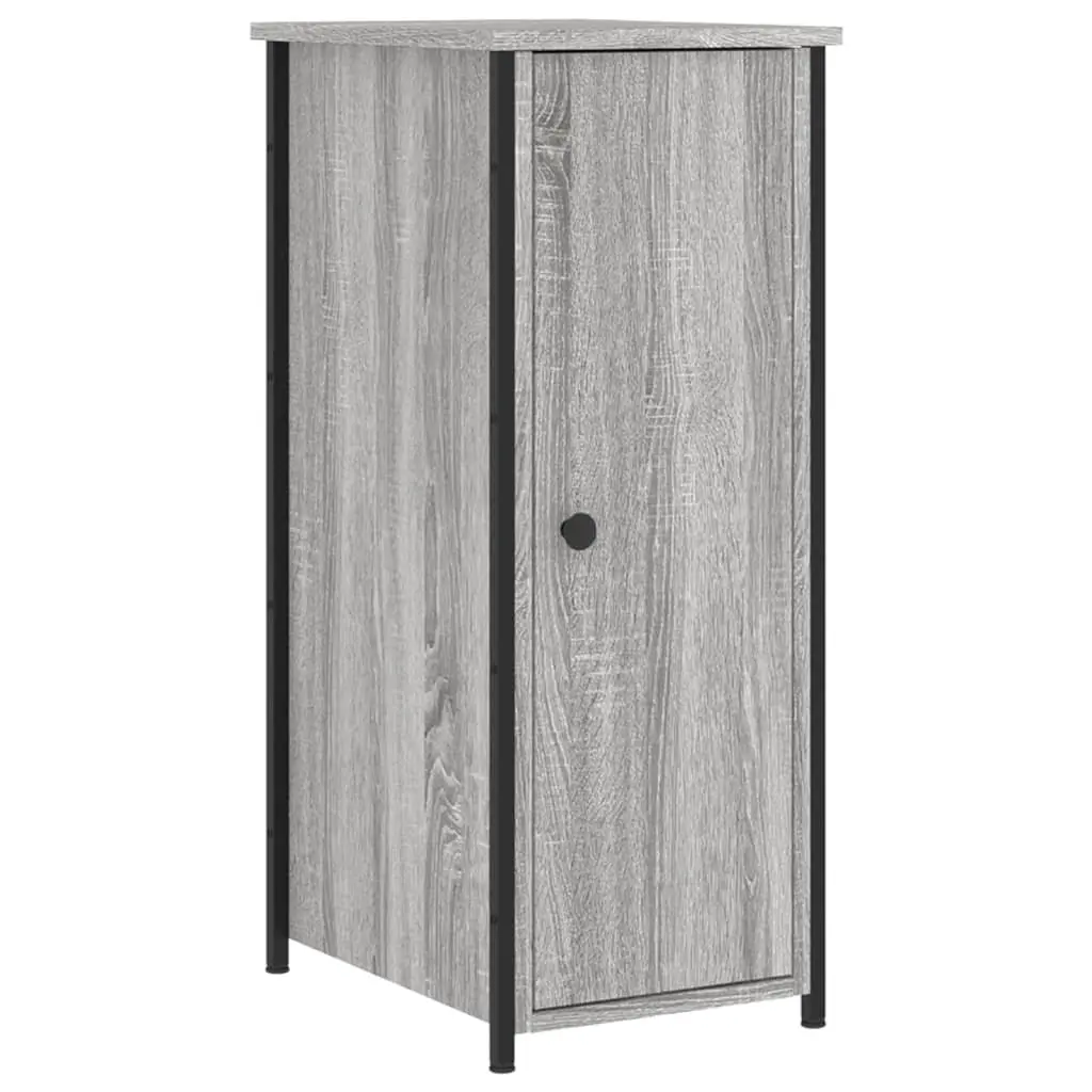 Bedside Cabinets Grey Sonoma 2 Piece Industrial Style Engineered Wood Storage