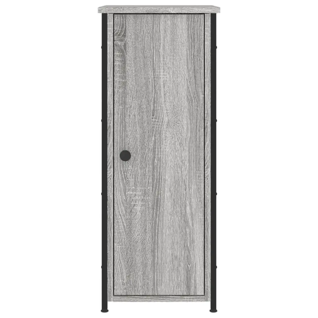 Bedside Cabinets Grey Sonoma 2 Piece Industrial Style Engineered Wood Storage