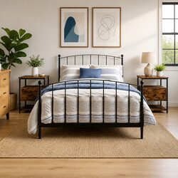 Bedside Cabinets 2 pcs Brown Engineered Wood Storage Bedside Tables Bedroom