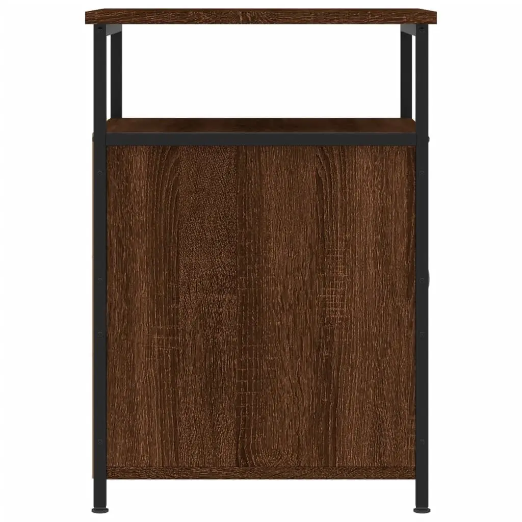 Bedside Cabinets Brown Oak 40x42x60 cm Engineered Wood Storage Tables 2 Piece