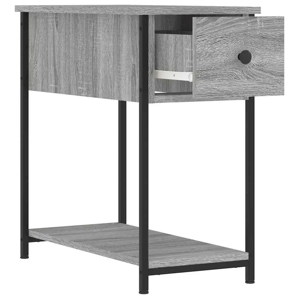 Bedside Cabinets Grey Sonoma Engineered Wood 2 Piece Bedroom Storage Furniture