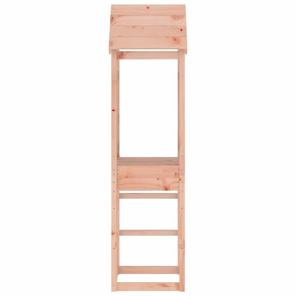 Wooden Play Tower Brown 206.5cm Durable Outdoor Climbing Frame for Kids