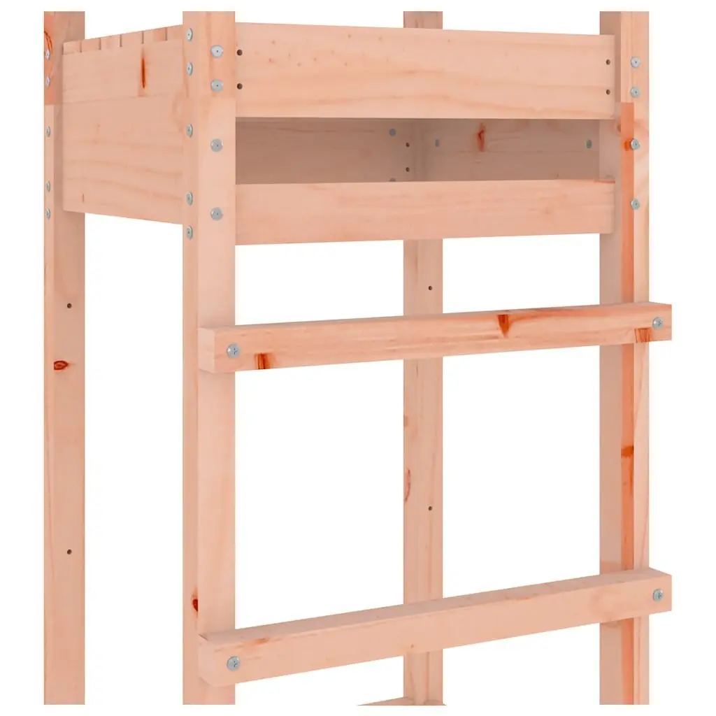 Wooden Play Tower Brown 206.5cm Durable Outdoor Climbing Frame for Kids