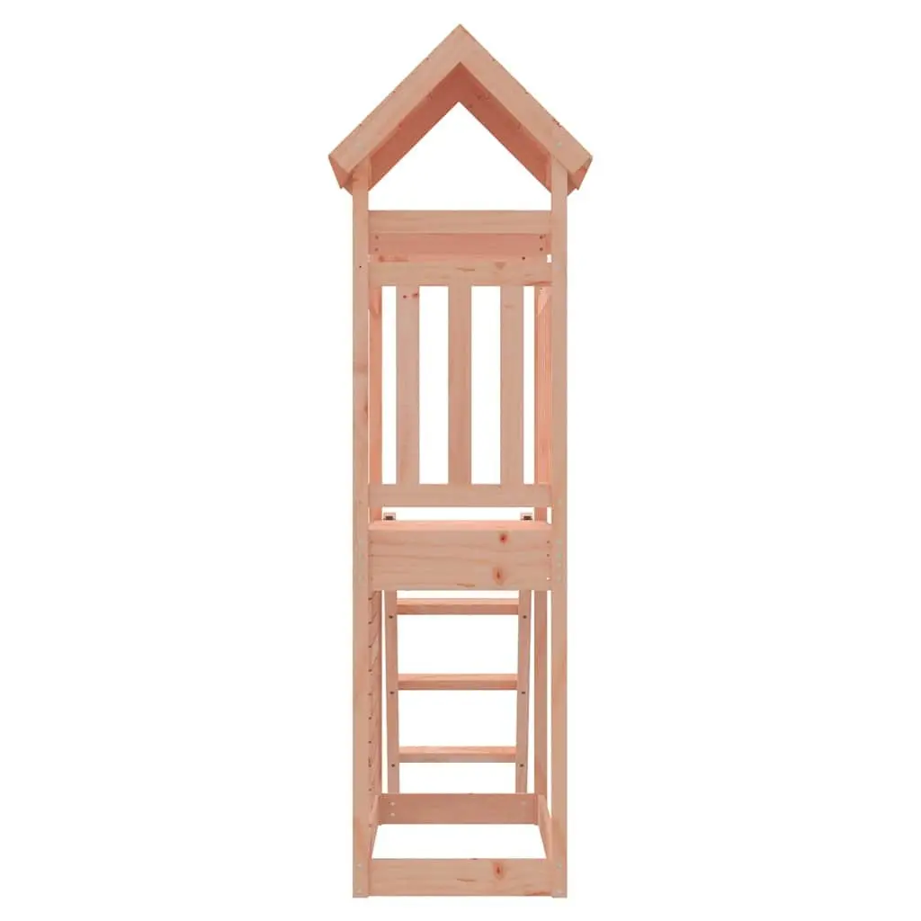 Wooden Climbing Frame Brown Outdoor Playset Rock Wall Ladder