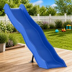 Play Slide 169x38.5cm Blue Outdoor Garden Playground Equipment Children Kids
