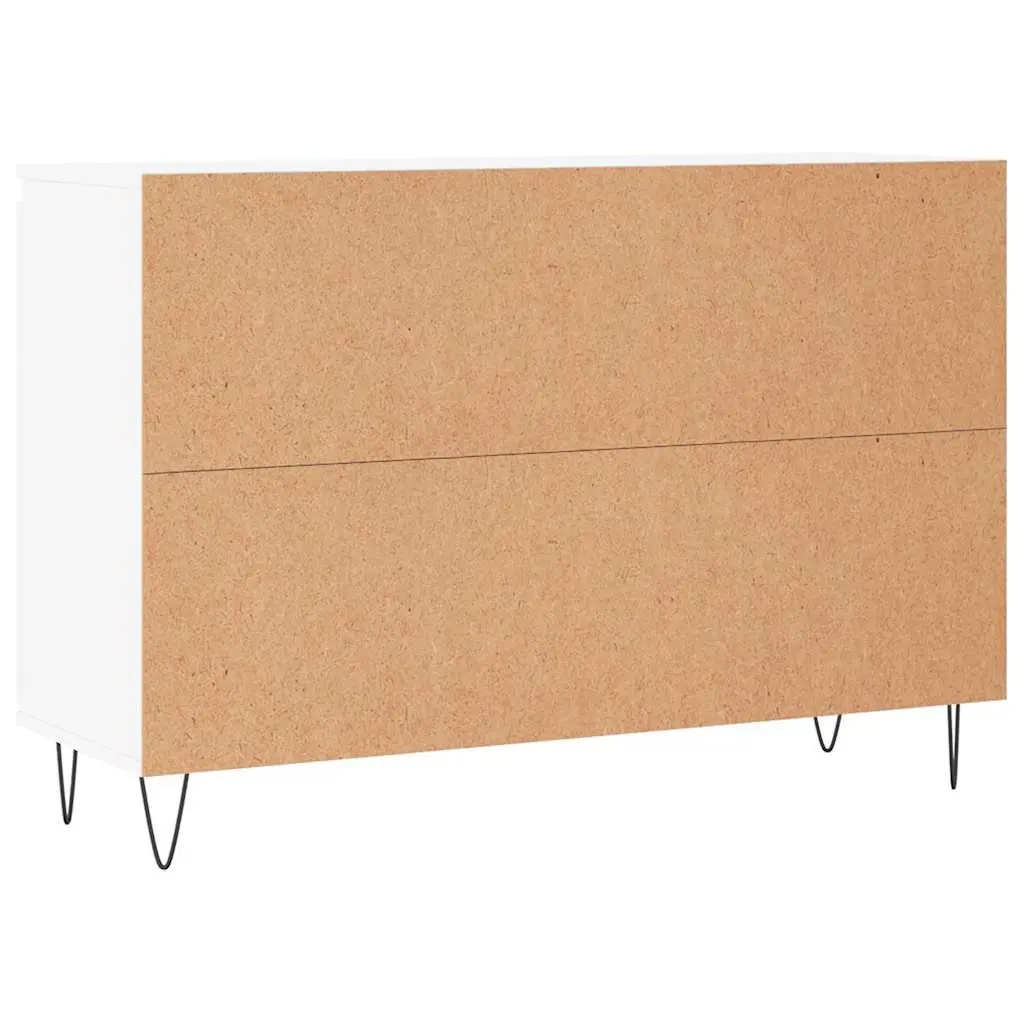 Sideboard White 101.5x35x70 cm Storage Cabinet Buffet Engineered Wood