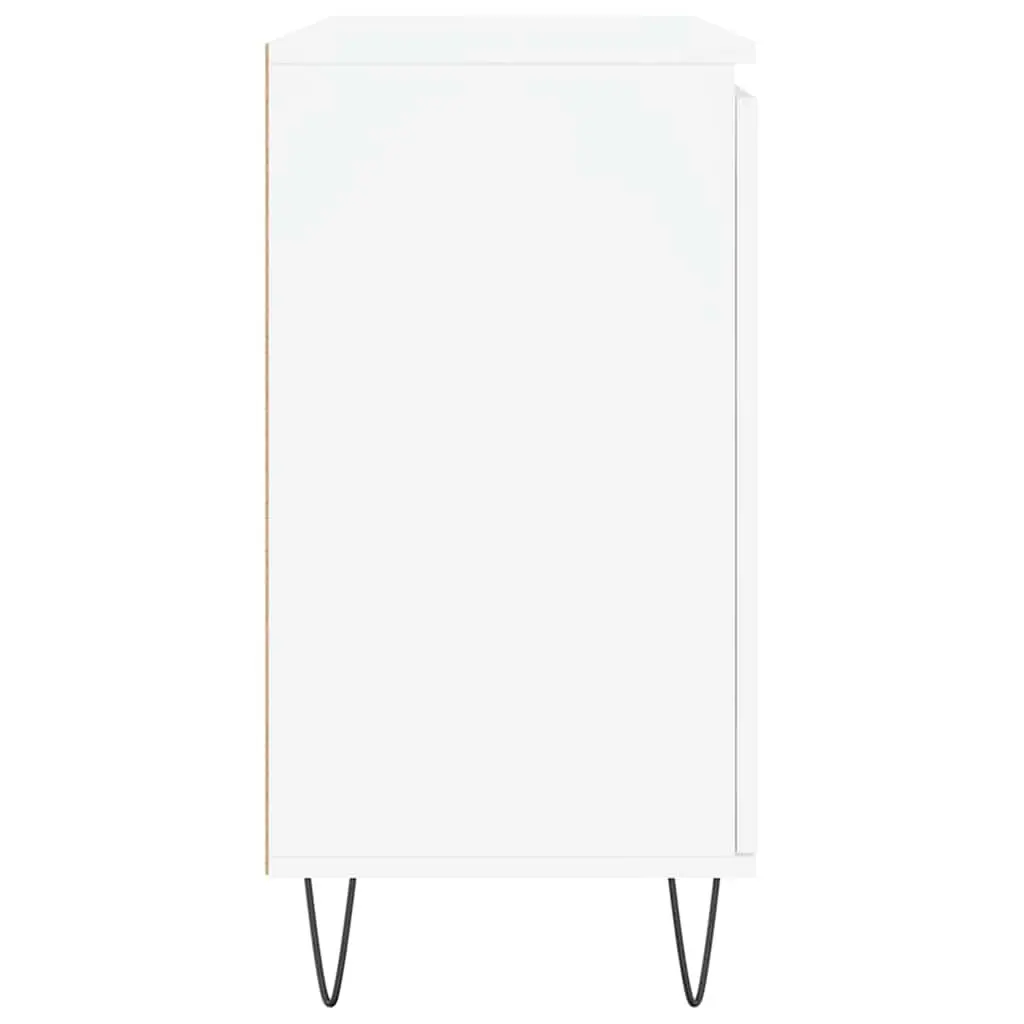 Sideboard White 101.5x35x70 cm Storage Cabinet Buffet Engineered Wood