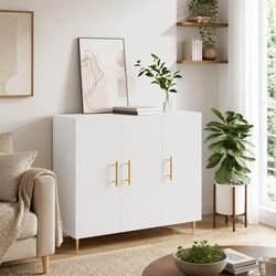 Concise Modern White Sideboard 90x34x80 cm