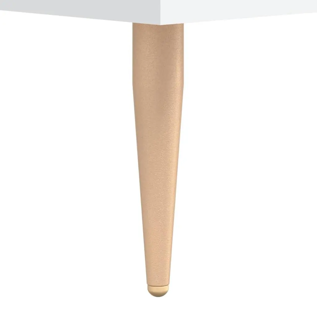 Sideboard Storage Cabinet White Engineered Wood 90x34x80 cm with Metal Legs for Living Room