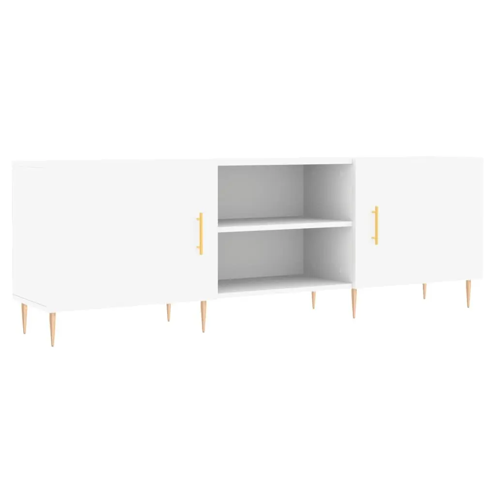White TV Cabinet Media Unit 150x30x50cm