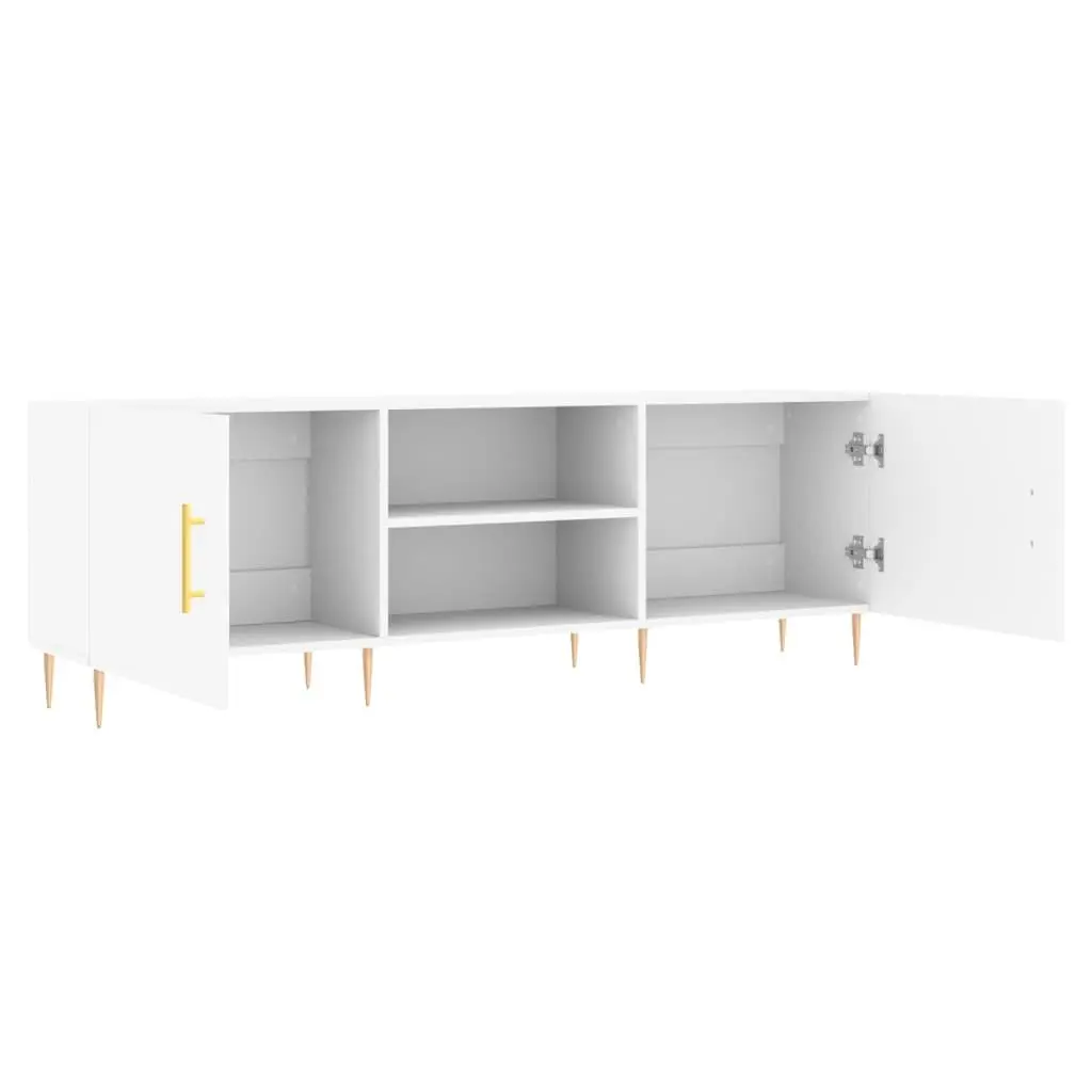White TV Cabinet Media Unit 150x30x50cm
