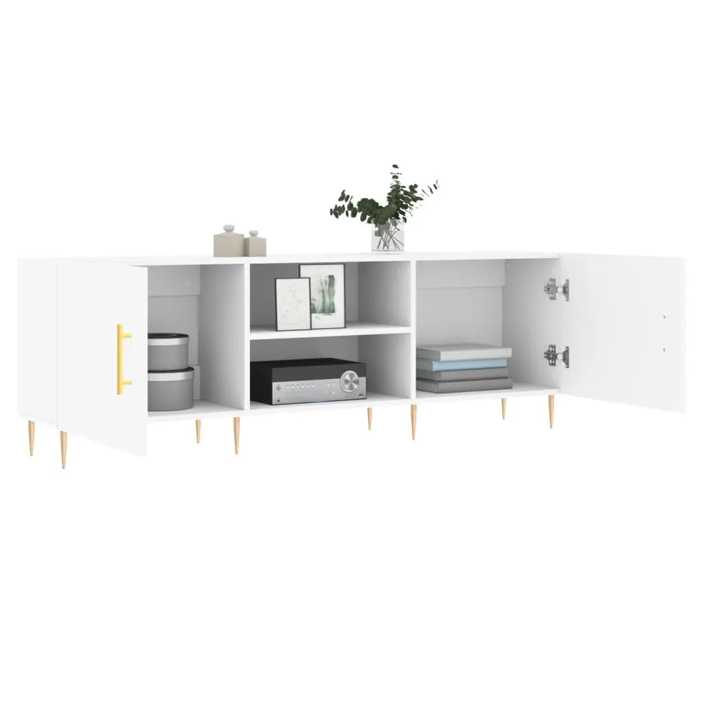 White TV Cabinet Media Unit 150x30x50cm