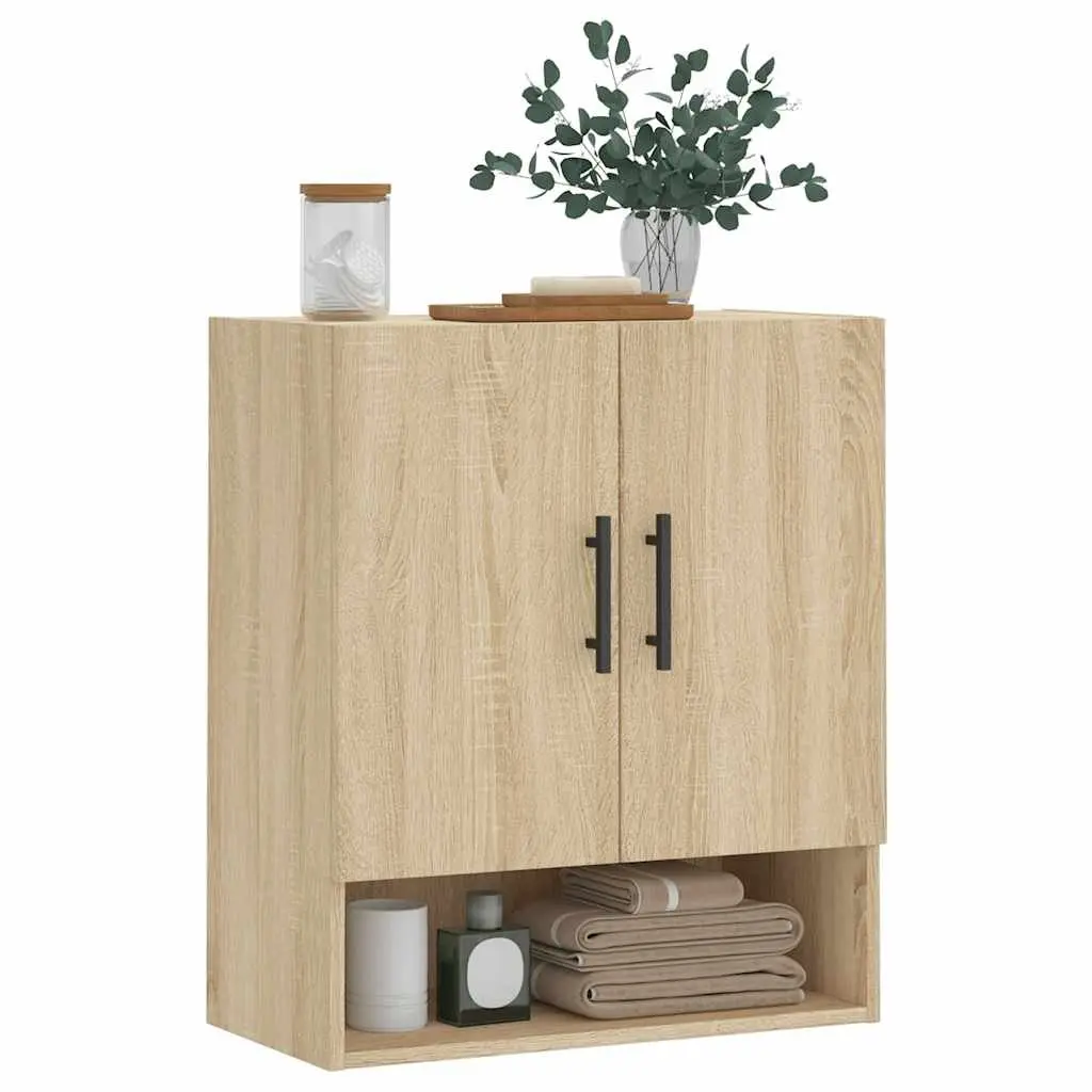 Wall Cabinet Storage Brown 60x31x70 cm Wall-mounted Engineered Wood