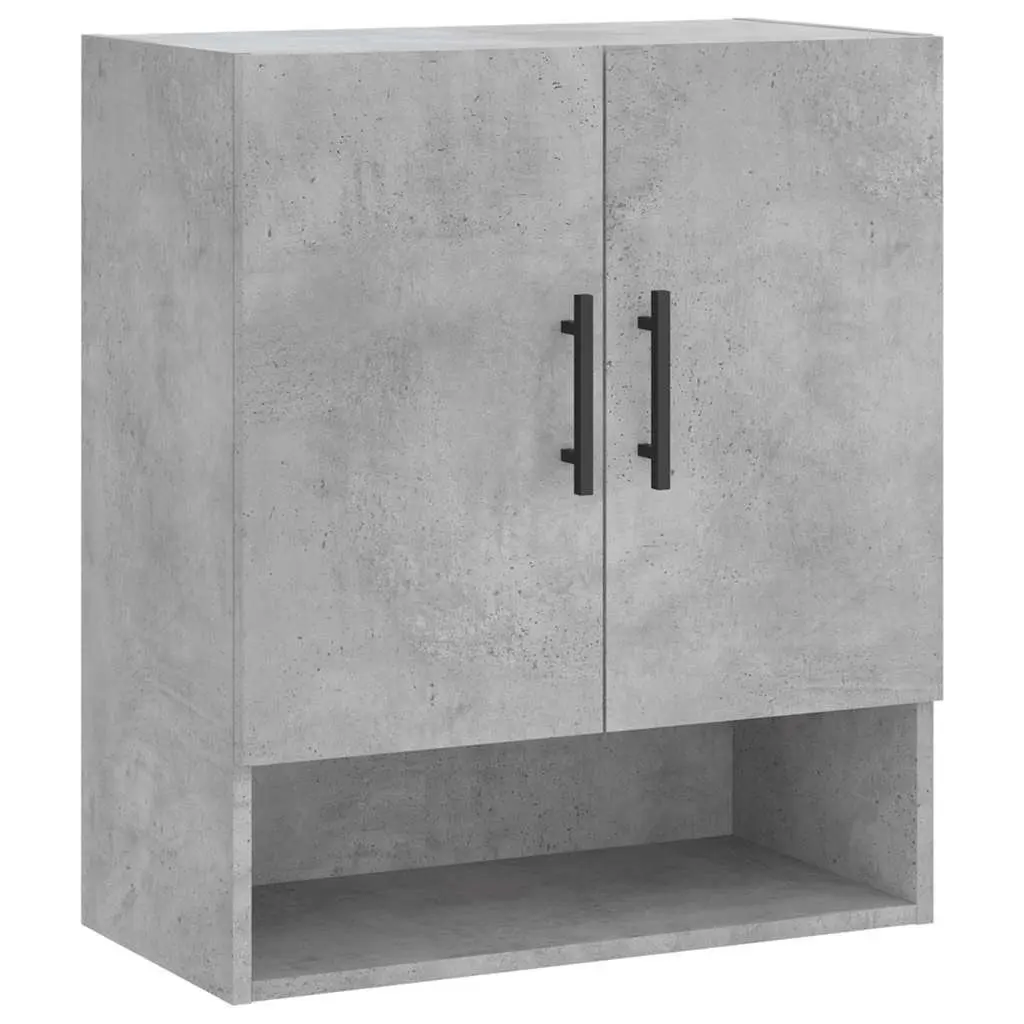 Wall Storage Cabinet Grey 60x31x70 cm Floating Shelves Engineered Wood Home