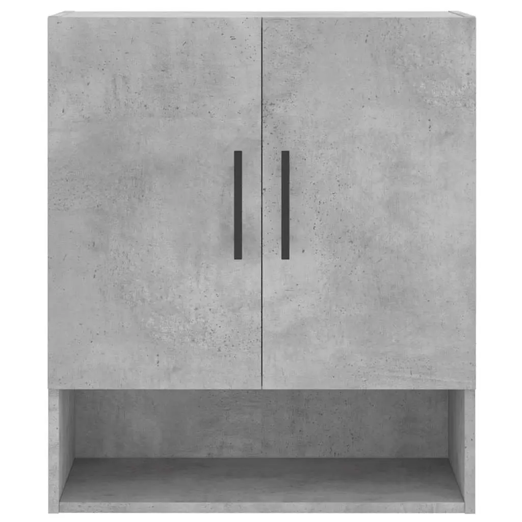 Wall Storage Cabinet Grey 60x31x70 cm Floating Shelves Engineered Wood Home