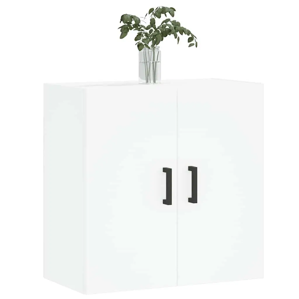 Wall Cabinet White Floating Storage Engineered Wood 60x31x60 cm Home