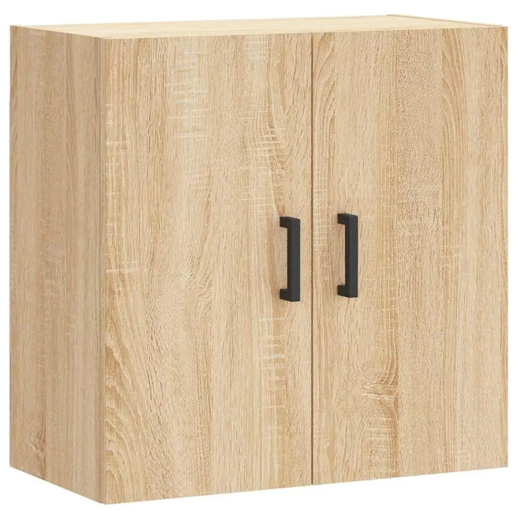 Wall Cabinet Storage Organizer Floating Engineered Wood Brown 60x31x60cm