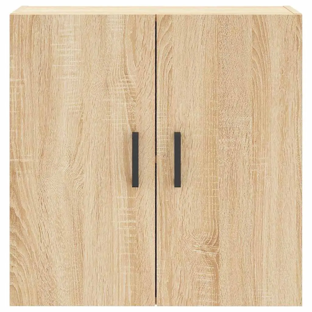 Wall Cabinet Storage Organizer Floating Engineered Wood Brown 60x31x60cm