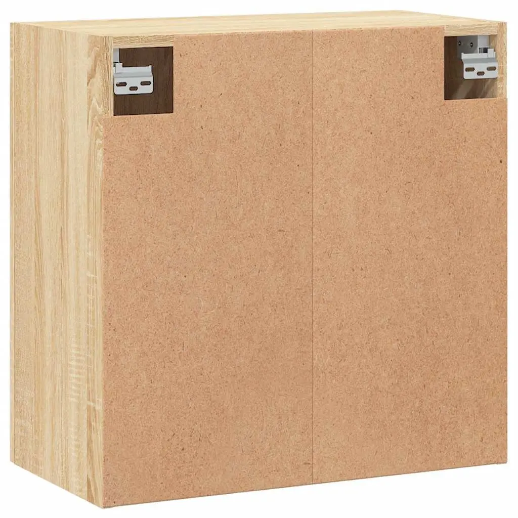 Wall Cabinet Storage Organizer Floating Engineered Wood Brown 60x31x60cm