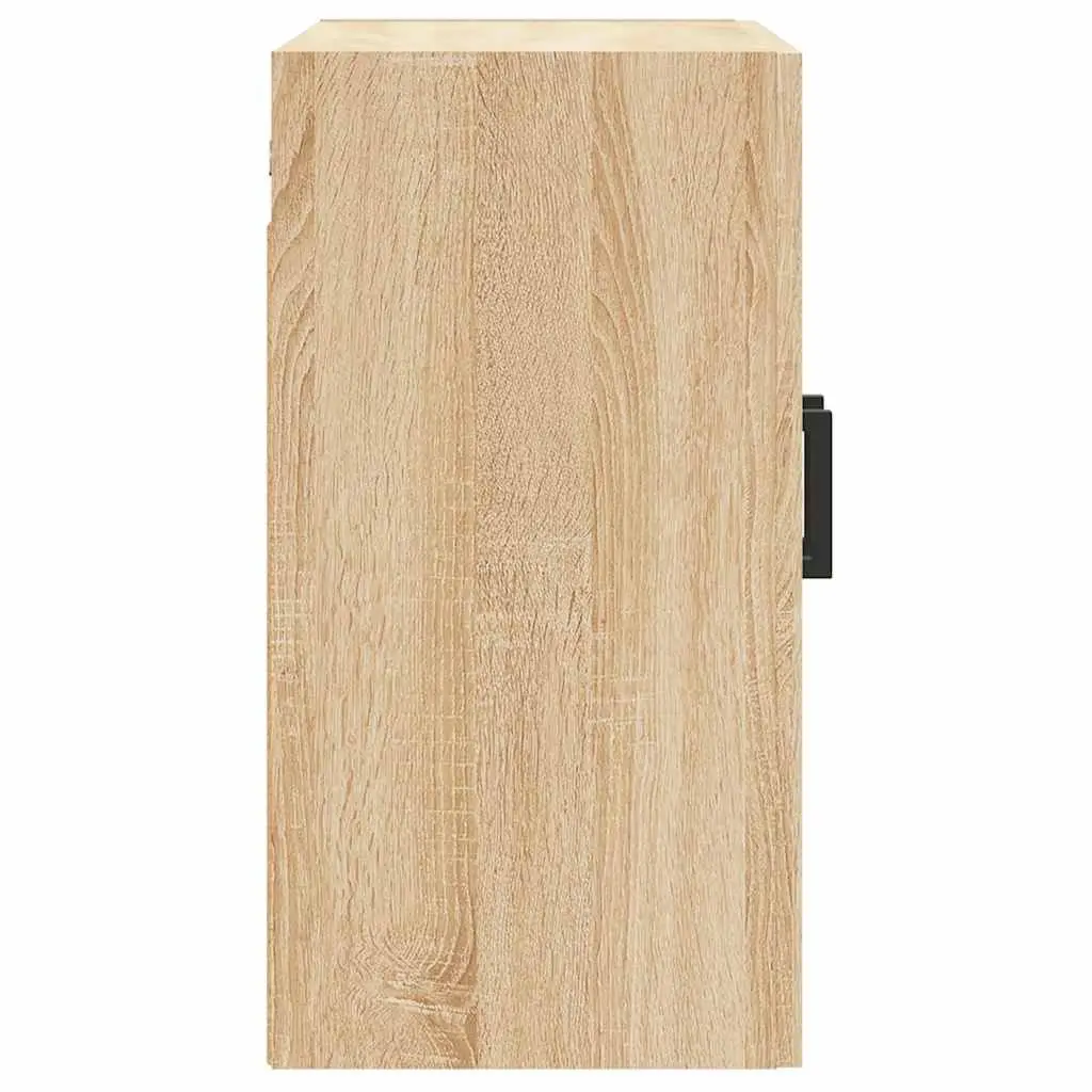 Wall Cabinet Storage Organizer Floating Engineered Wood Brown 60x31x60cm