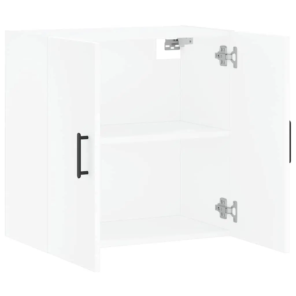 Wall-Mounted Storage Cabinet White 60x31x60cm Floating Shelf Organiser