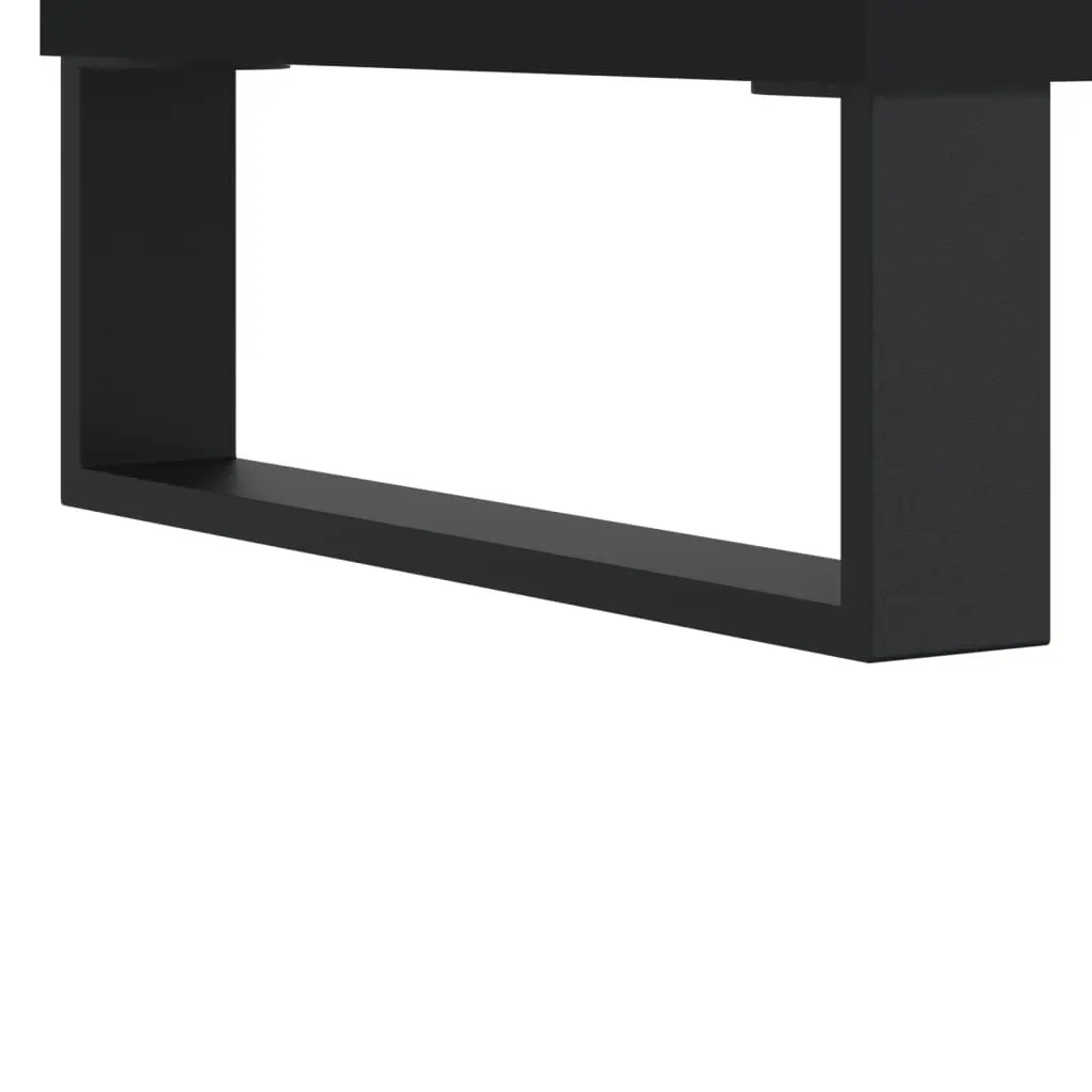 Bathroom Cabinet Black 30x30x190 cm Tall Storage Cupboard with Doors and Shelves