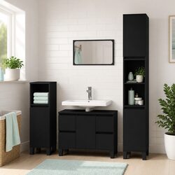 Black Vanity Unit Cabinet