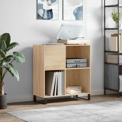 Sonoma Oak Record Cabinet: Compact, Stylish, and Durable