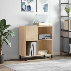 Sonoma Oak Record Cabinet: Compact, Stylish, and Durable