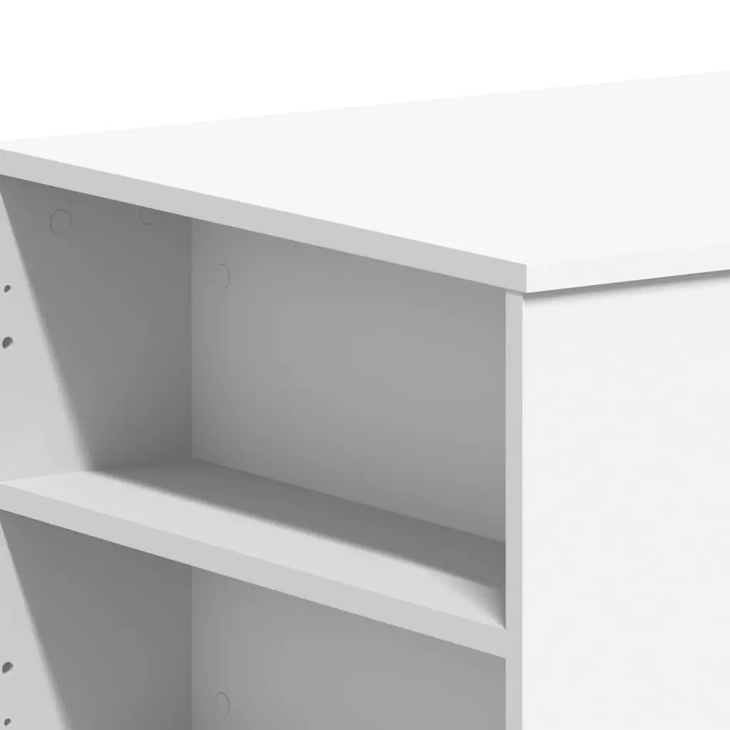 Coffee Table White 102x55x42cm Storage Compartment Sturdy Surface