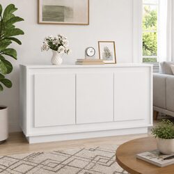 Sideboard White 102x35x55 cm with Ample Storage