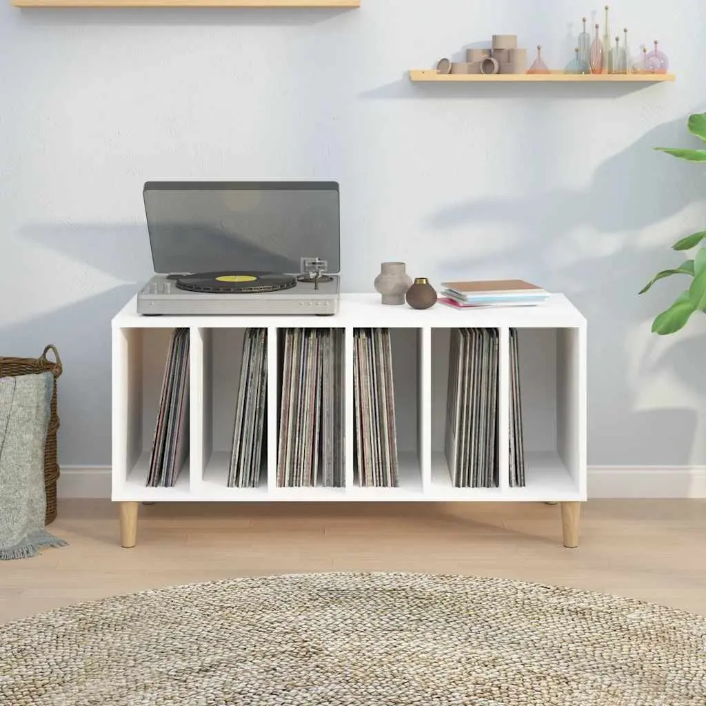 White Vinyl LP Storage Cabinet