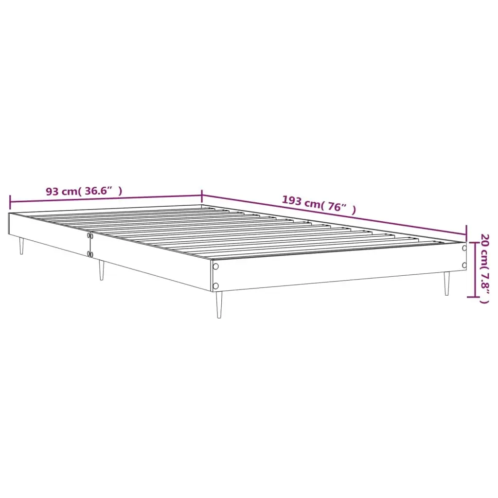 White Bed Frame 90x190 cm for Optimal Support