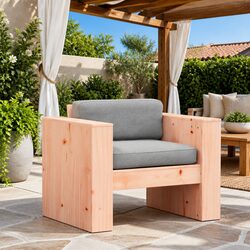 Brown Solid Wood Outdoor Garden Sofa for Relaxing Moments