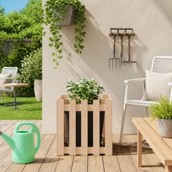 Compact Garden Planter Box 50x50x50cm in Solid Wood