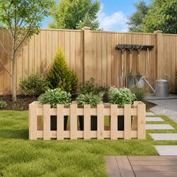 Raised Garden Bed Wooden Planter Box Outdoor Flower Vegetable Growing Container