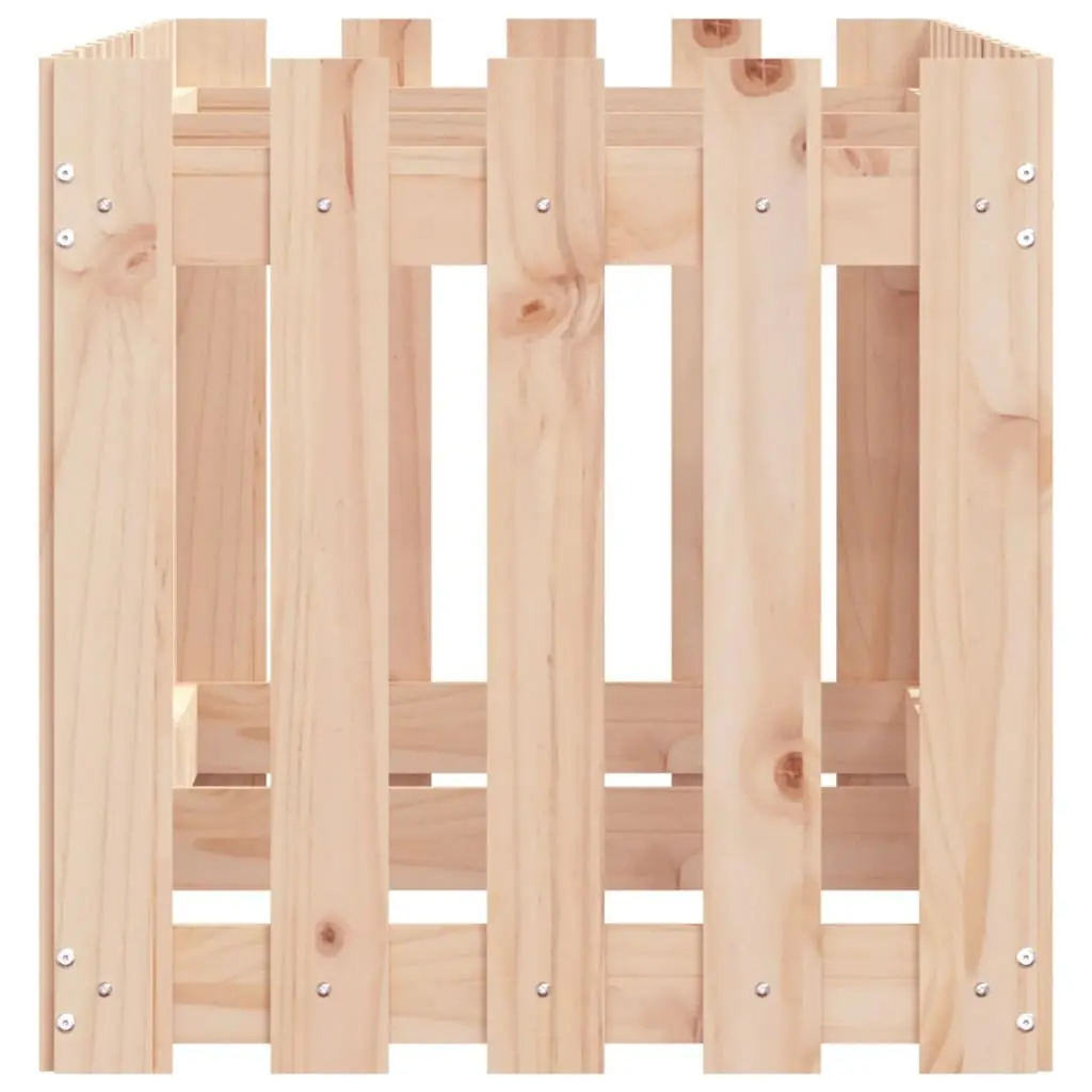 Garden Raised Bed with Fence Design 150x50x50 cm Solid Wood Pine Planter Box