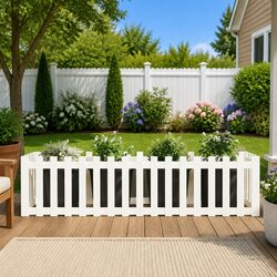 Compact White Planter Box 200x50x50 cm Garden Bed