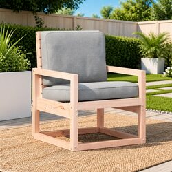 Durable Garden Chair with Solid Wood and Comfortable Design
