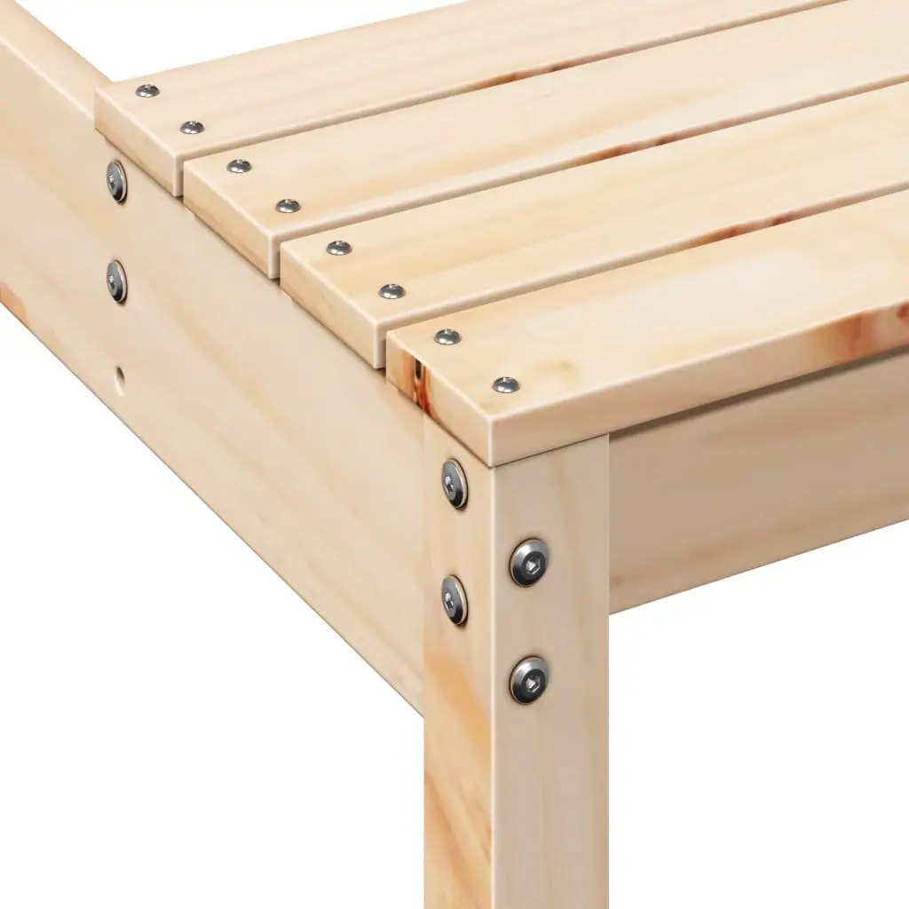Solid Pine Wood Picnic Table Brown 110x134x75 cm Outdoor Garden Patio Dining