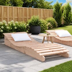 Wooden Sun Lounger for Relaxing Outdoors