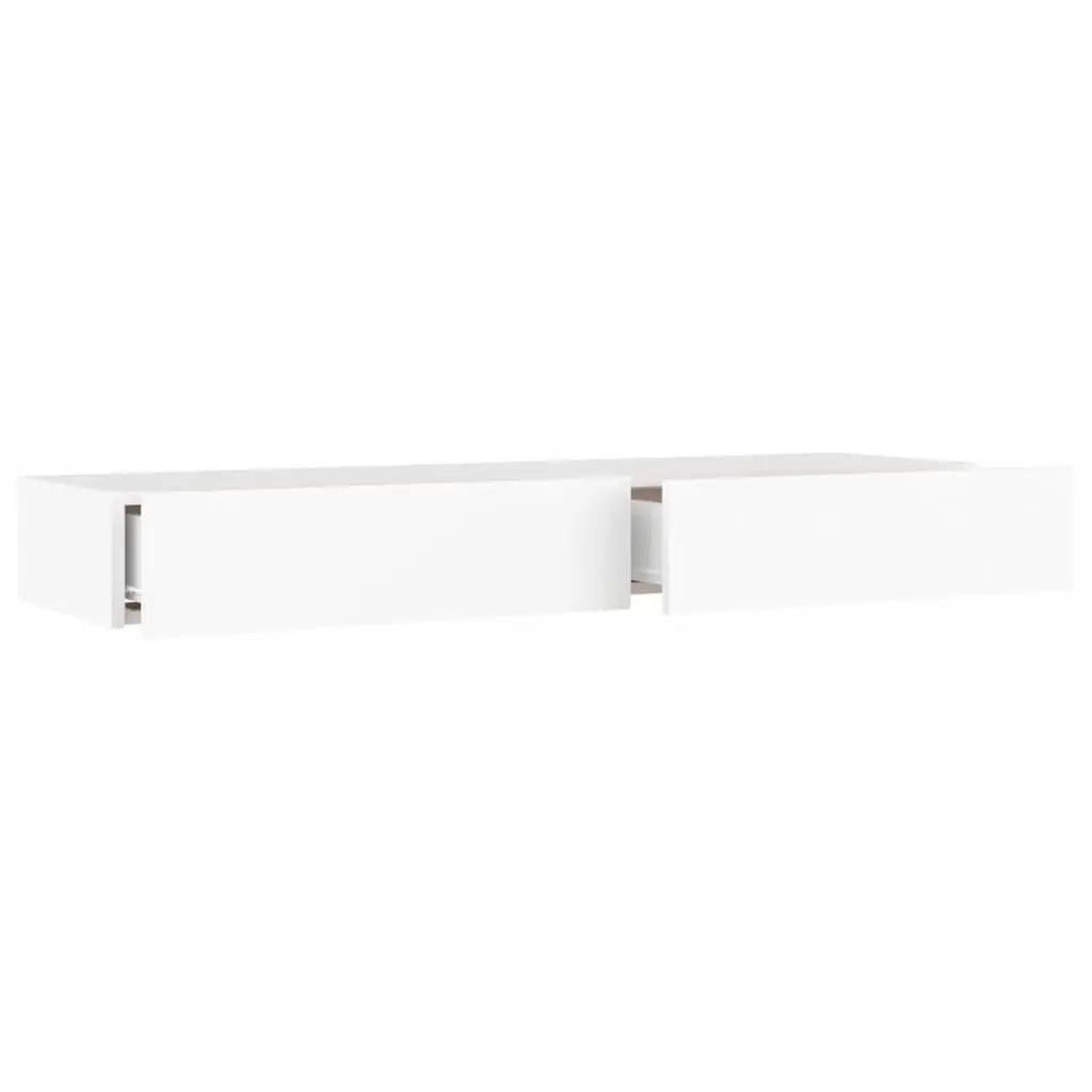 TV Cabinet with RGB LED Lights White Modern Storage Unit 120x35x15.5cm